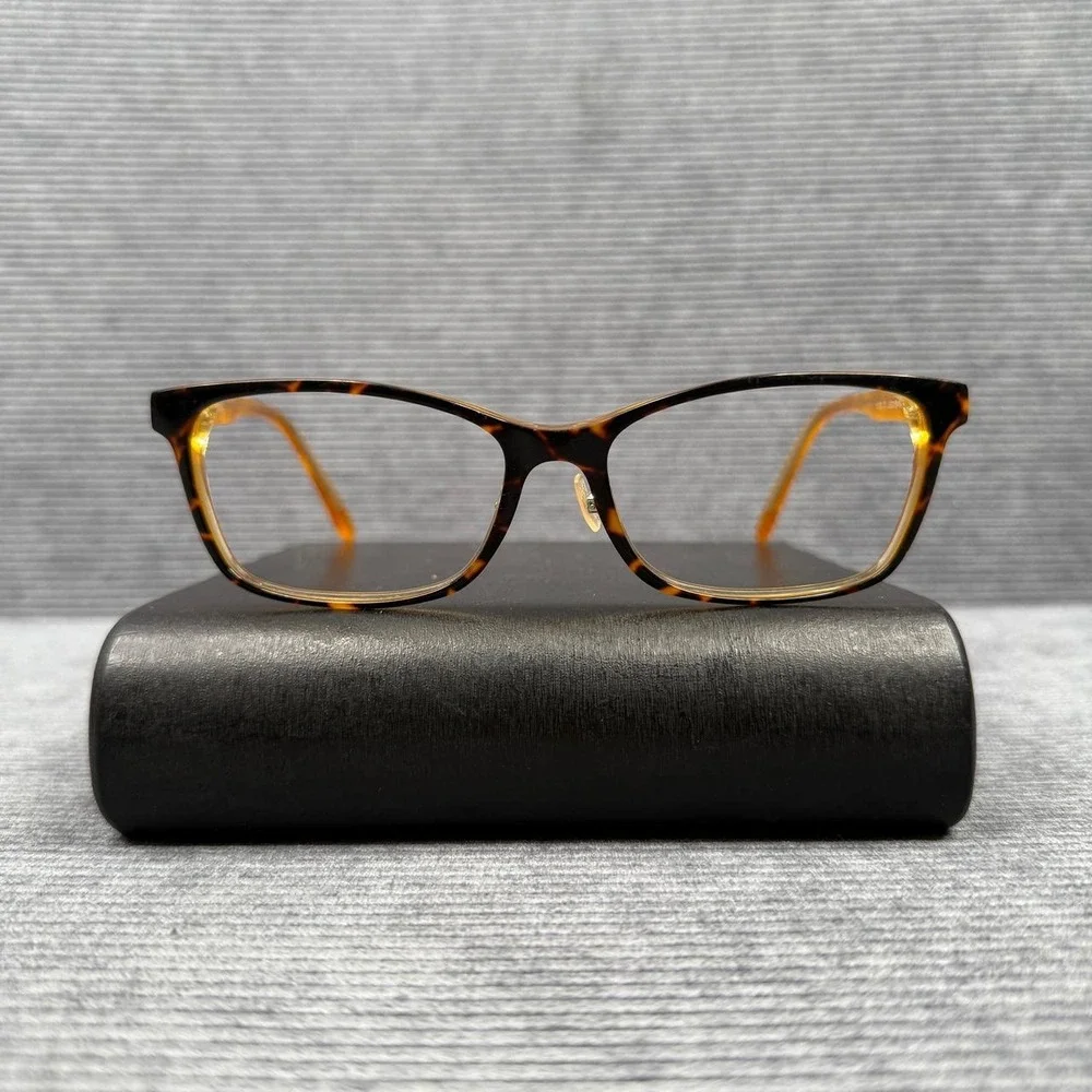 Vera Wang VA20 TI Y2k Eyeglasses Framesq Tortoise Amber Cat Eye Frames 56-16-140